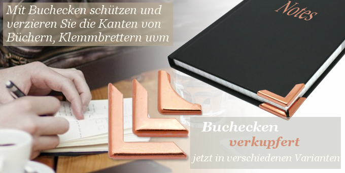 Buchecken Metellecken für Bücher Speisekarten 22 mm Schenkellänge silberfarben 