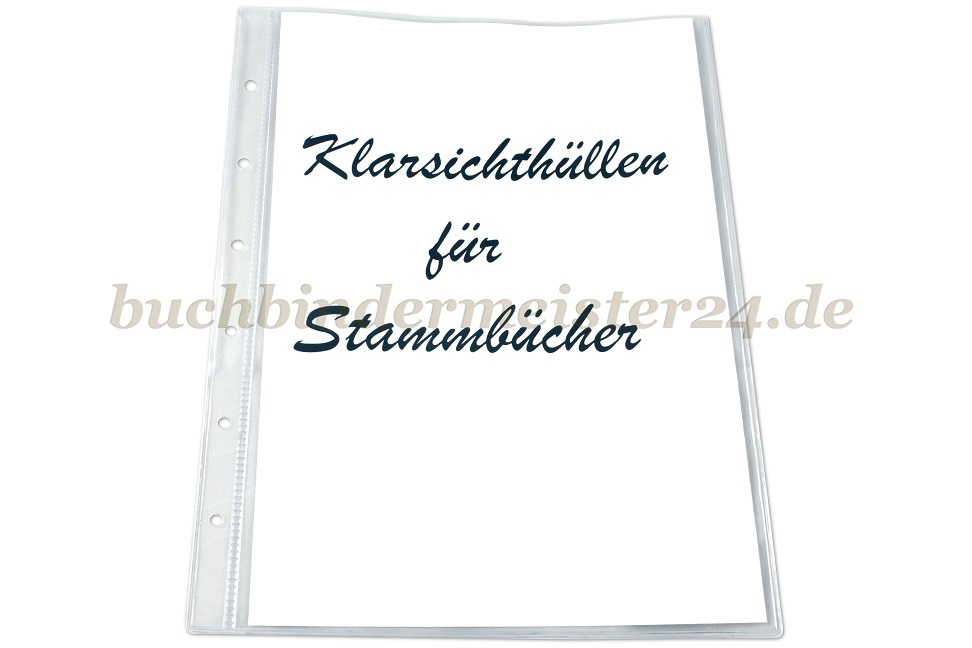 Klarsichthüllen<br>Stammbücher