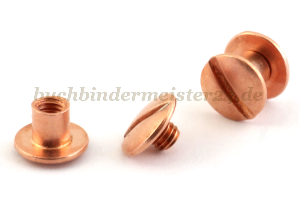 Binding screws copper plated