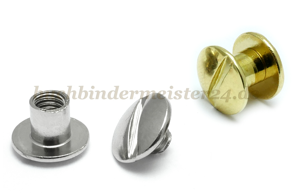 Buchschrauben<br>gold / silber