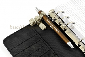 Stifthalter aus Metall<br>mit Clip, dreifach