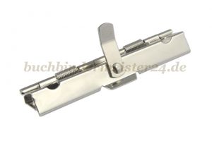 Kassenblockklammern<br>vernickelt<br>89 mm breit<br>mit Hebel