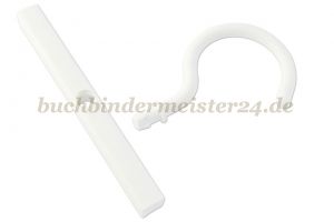 Kollektionshaken<br>mit Schiene<br>weiss, nicht lösbar
