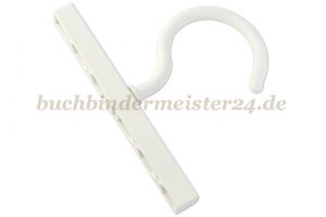 Kollektionshaken<br>mit Schiene<br>weiss, nicht lösbar