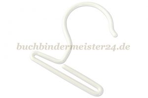 Kollektionshaken<br>mit gebogenem Fuß<br>weiss