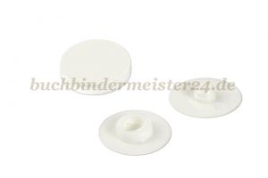 Kunststoff-Drucknieten<br>1,5 mm Fassung<br>weiss