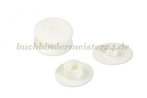 Kunststoff-Drucknieten<br>2,5 mm Fassung<br>weiss