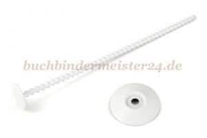 Bindestifte für Musterkollektionen<br>205 mm lang<br>weiss