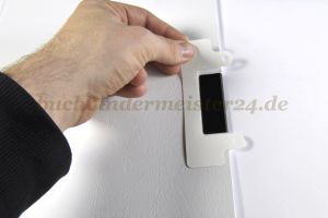 Abheftvorrichtungen<br>selbstklebend<br>schwarz