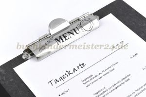 Blockklammern mit Griff<br>88 mm breit<br>Aufdruck Teller