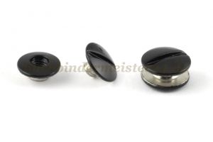 Buchschrauben<br>2 mm Fassung<br>Köpfe schwarz lackiert