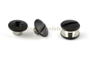Buchschrauben<br>3,5 mm Fassung<br>Köpfe schwarz lackiert