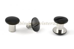 Buchschrauben<br>7 mm Fassung<br>Köpfe schwarz lackiert