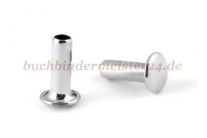 Tubular rivets<br>nickel plated<br>4 X 10 X15 mm