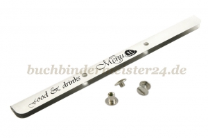 Speisekartenschienen<br>320 mm, Alu-Optik<br>