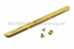 Speisekartenschienen<br>235 mm, vermessingt<br>