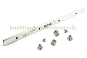 Speisekartenschienen<br>320 mm, Alu-Optik<br>