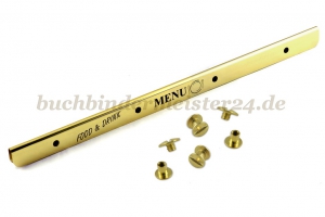 Speisekartenschienen<br>320 mm, vermessingt<br>