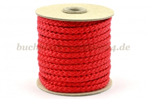 PP-Kordeln, rot<br>5 mm Durchm.<br>10 Meter auf Pappspule