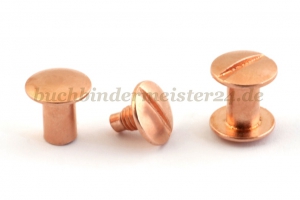 Buchschrauben<br>10 mm Fassung<br>verkupfert