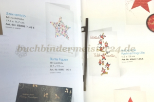 Broschüreneinhänger<br>aus Metall<br>vernickelt