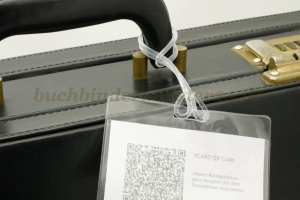 Flexible luggage loops<br>for tags<br>225 mm, transparent