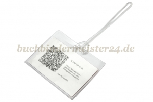 Flexible luggage loops<br>for tags<br>225 mm, transparent