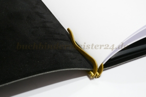 Dollarclip<br>85 mm high<br>brass antique
