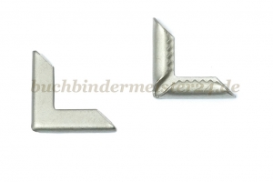 Buchecken, mattiert<br>13 mm Schenkellänge<br>1,5 mm Fassung