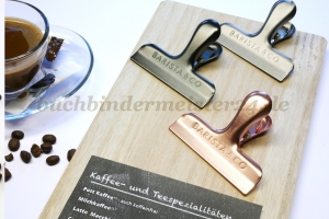 Paper clips<br>75 mm width<br>stainless steel 3 colours