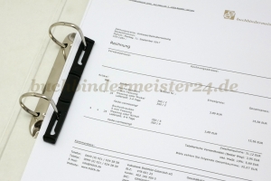 Kunststoff-Niederhalter<br>103 mm, schwarz<br>Ringabstand 65 mm