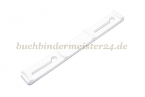 Kunststoff-Niederhalter<br>103 mm, weiss<br>Ringabstand 65 mm