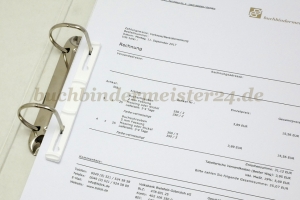 Kunststoff-Niederhalter<br>103 mm, weiss<br>Ringabstand 65 mm