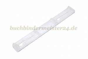 Kunststoff-Niederhalter<br>103 mm, transparent Ringabstand 65 mm
