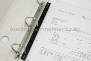 Kunststoff-Niederhalter 245 mm, schwarz Ringabstand 108/108 mm