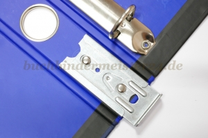 Sliding suspension device<br>for ringbinder and folder<br>zinc
