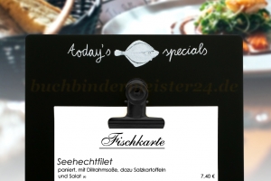 Briefklemmer<br>50 mm breit<br>schwarz lackiert
