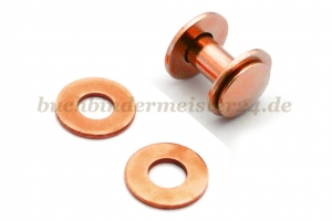 Washers for binding screws<br>copper plated