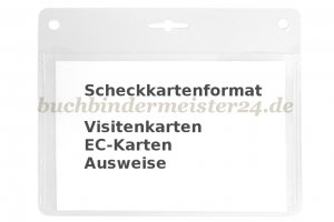 Ausweishüllen Scheckkartenformat<br>Hart-PVC<br>transparent