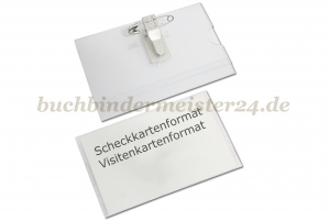 Ausweisträger<br>mit Krokoclip und Sicherheitsnadel