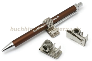 Pen holders with clip<br>one loop and clip<br>nickel plated