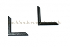 Buchecken, schwarz<br>31 mm Schenkellänge<br>4 mm Fassung