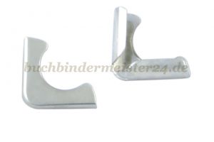 Buchecken, vernickelt<br>16 mm Schenkellänge<br>2 mm Fassung