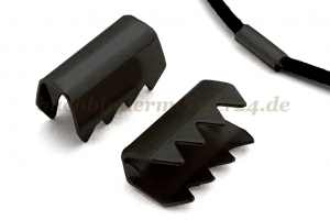 Metal clip for<br>elastics and cords<br>black plated