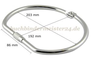 Merchandise rings with screw lock<br>203 mm diam. nickel plated