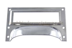Muschelgriffe + Etikettenrahmen<br>73 x 43 mm<br>Etikett 61 x 17