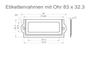Label holders<br>83 x 32 mm<br>for labels 65 x 26 mm