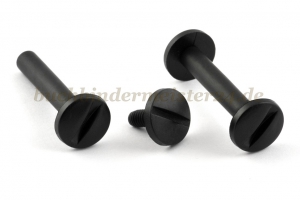 Buchschrauben<br>aus Kunststoff<br>30 mm Fassung<br>schwarz