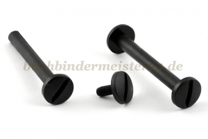 Buchschrauben<br>aus Kunststoff<br>45 mm Fassung<br>schwarz