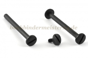 Buchschrauben<br>aus Kunststoff<br>60 mm Fassung<br>schwarz